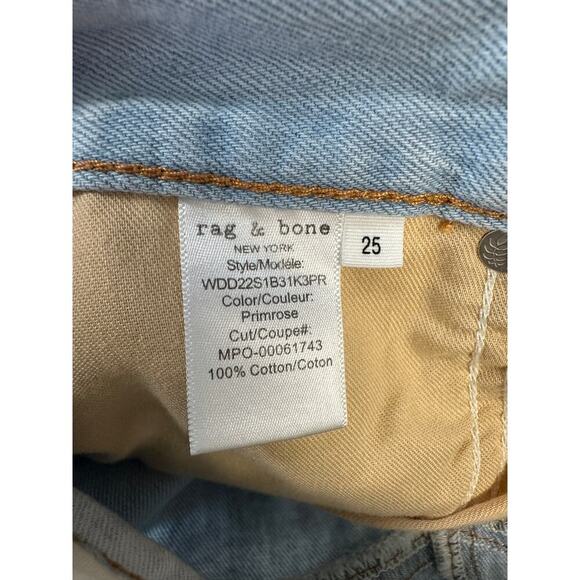 Rag & Bone High Rise Mini Skirt Primrose Light Denim Size 25 Festival Concert - Picture 10 of 11